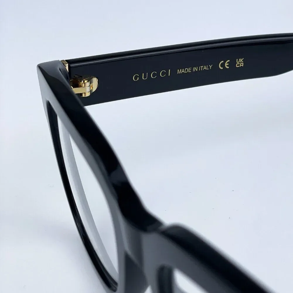 Gucci GG1138O 001 Black Square Men Eyeglasses BRAND NEW